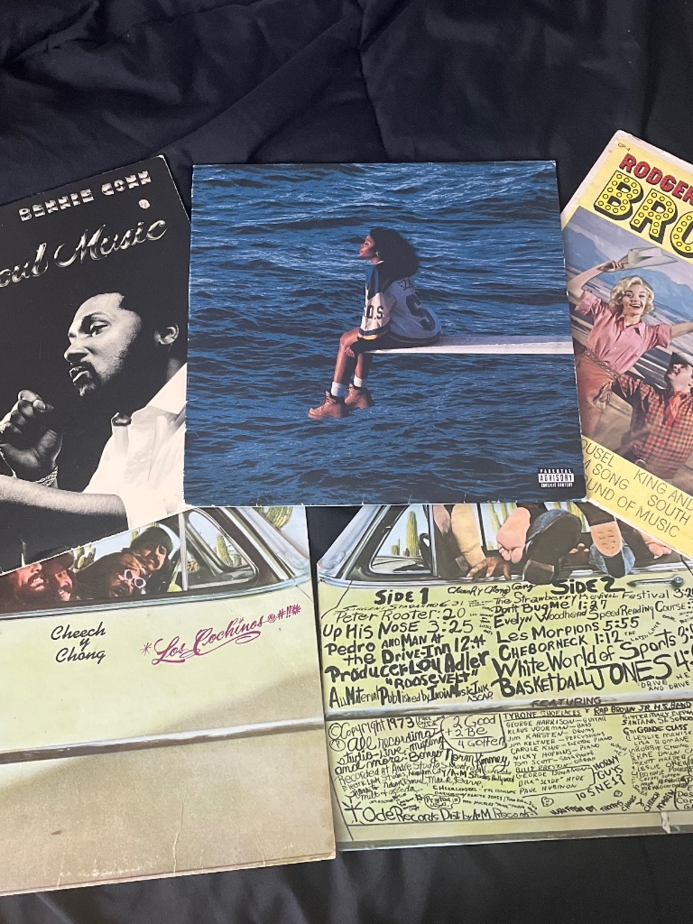 Vinyl collection vintage and modern